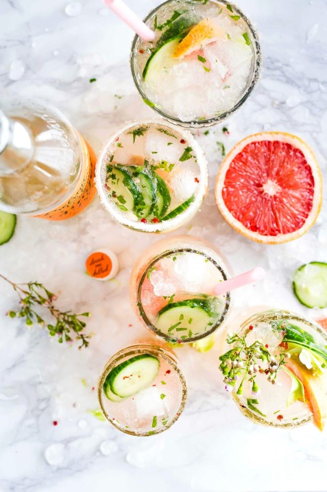 Buffet station with salads