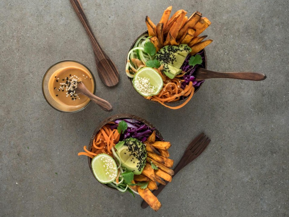 Plated vegan entree